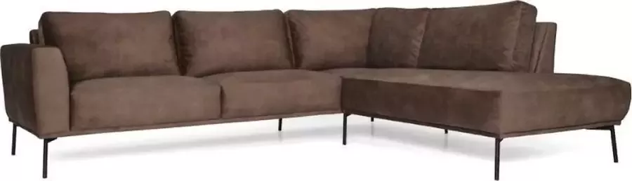 HomingXL Loungebank Tulp chaise longue rechts leer Colorado bruin 04 2 70 x 2 24 mtr breed