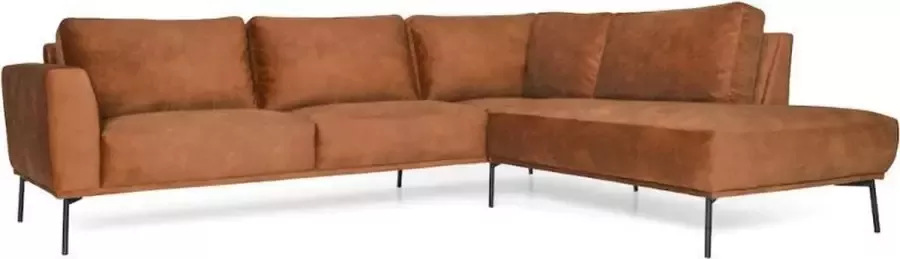 HomingXL Loungebank Tulp chaise longue rechts leer Colorado cognac 03 2 70 x 2 24 mtr breed