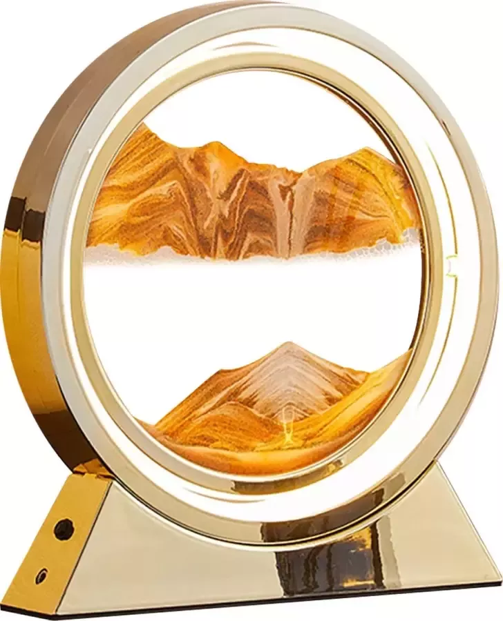 Homis Store 3D Zandloper – Modern Bewegende Zandkunst – Kunst & Decoratie – Tafellamp – 26 5x29x5CM – Hoge Kwaliteit – 360 Graden Draaifunctie