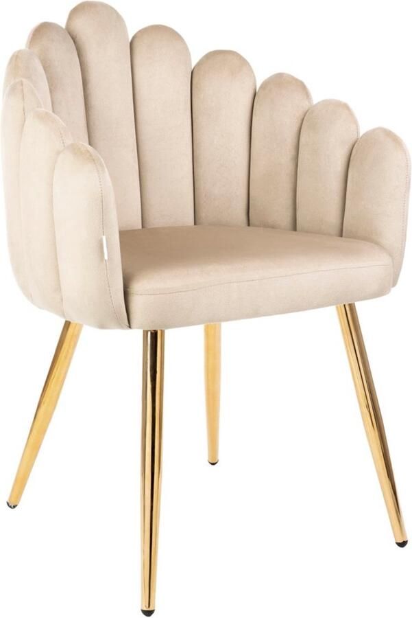 Homla Fauteuil LANA veloursbeige 56x55x83 cm ALL 850054