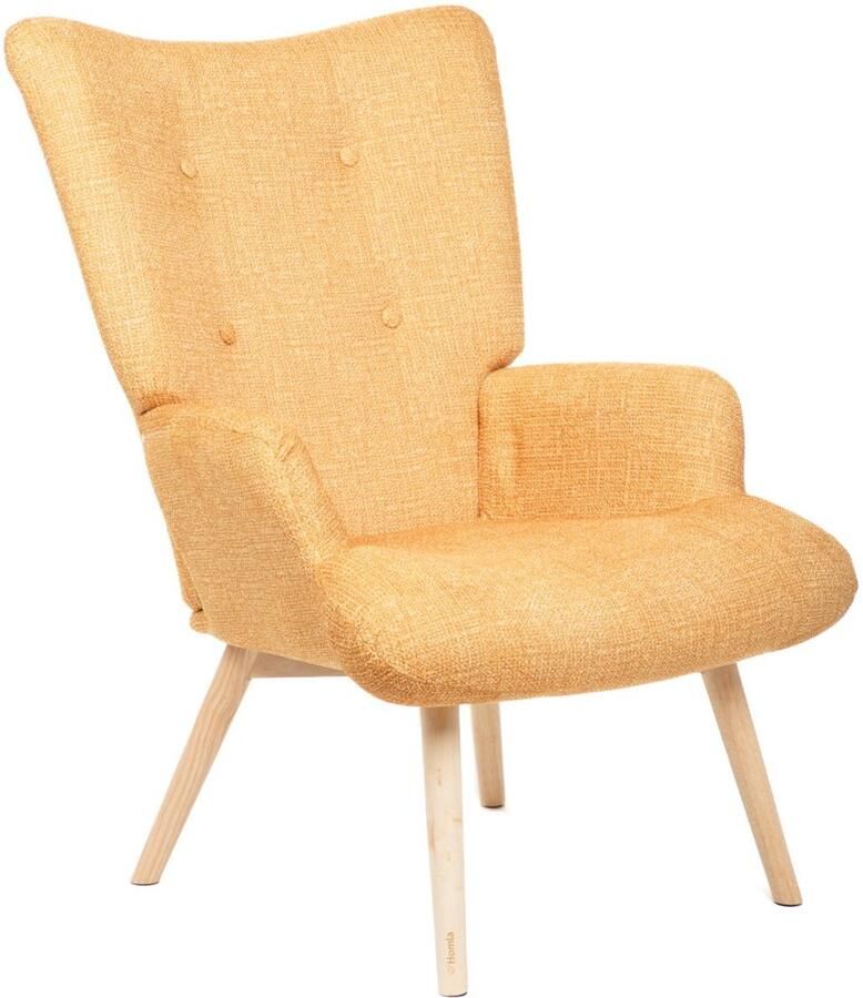Homla Fauteuil MOS POP in mosterdkleurige stof Afmetingen: 70x55x95cm 882857