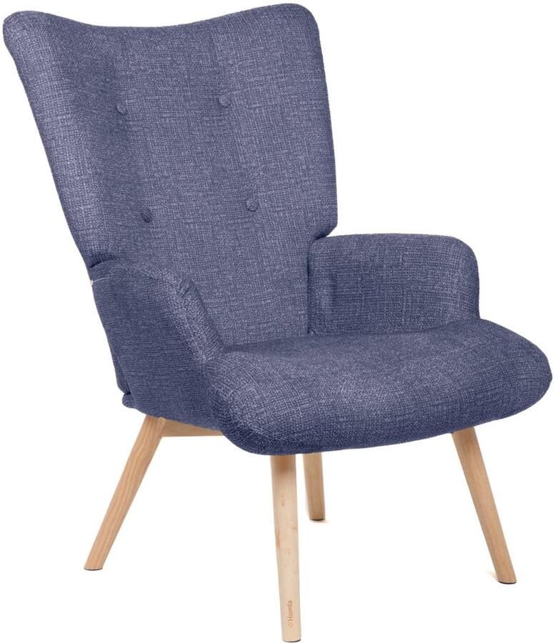 Homla Fauteuil MOSS POP Stof Donkerblauw 72x73x96 cm 882901