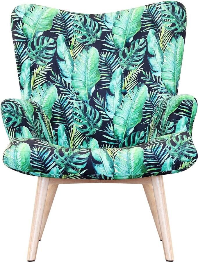 Homla Fauteuil MOSS Velours met bladerenmotief 70x95 cm