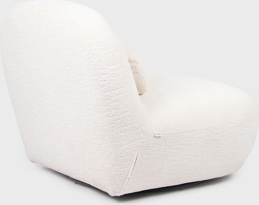 Homla Fauteuil NORDVIK Draaifauteuil Loungestoel Ecru 82x87x74 cm