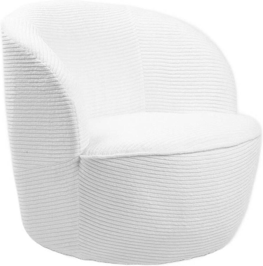 Homla Fauteuil SVINGEN FASO Draaifauteuil Loungestoel Stucco Wit 65 5x77x69 cm