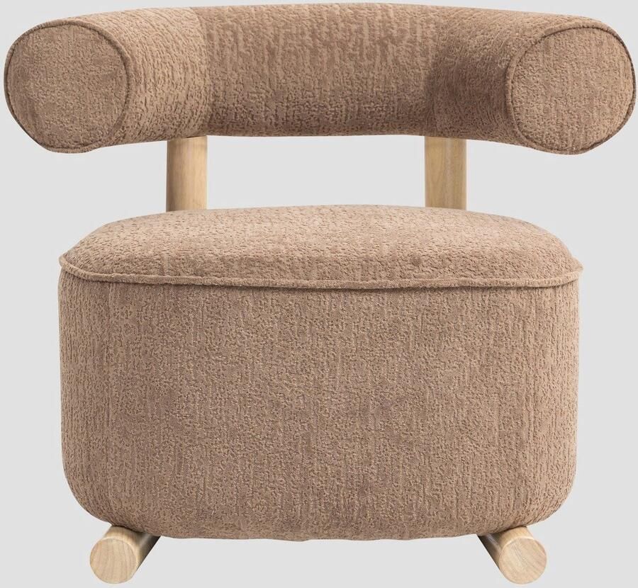 Homla Fauteuil VITA Draaifauteuil Loungestoel Beige 72x81x67 cm