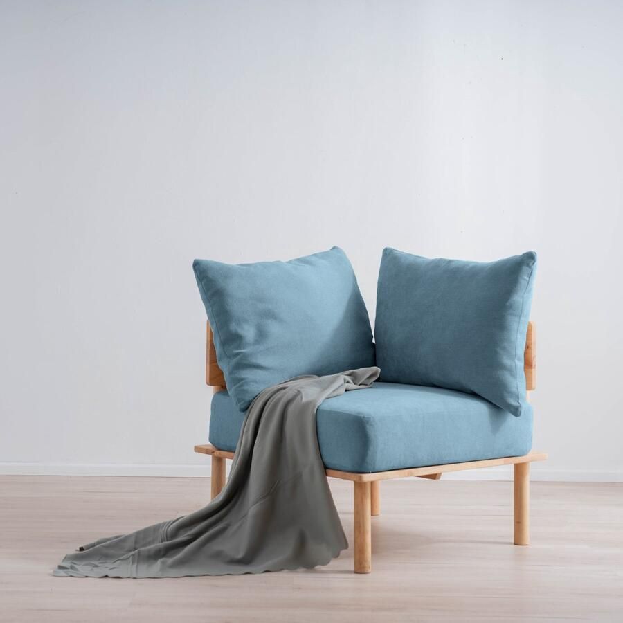 Homla Bank Modulair Blauw 74x86x86 cm 871240