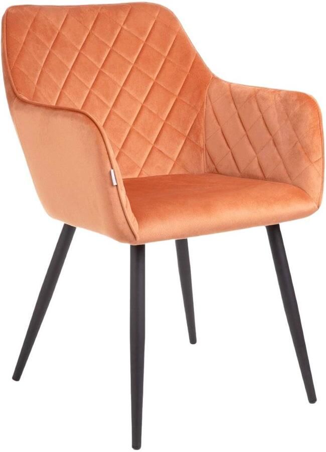 Homla Stoel SCHOTTEN fluwelen baksteen Afmetingen: 56x60x84cm 860534 - Foto 2