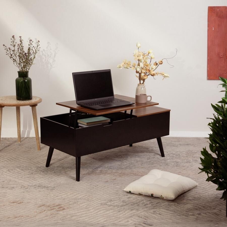Homla Coffee Table ANZABI with Lift Top Bruin 105x50.5x43.5 cm