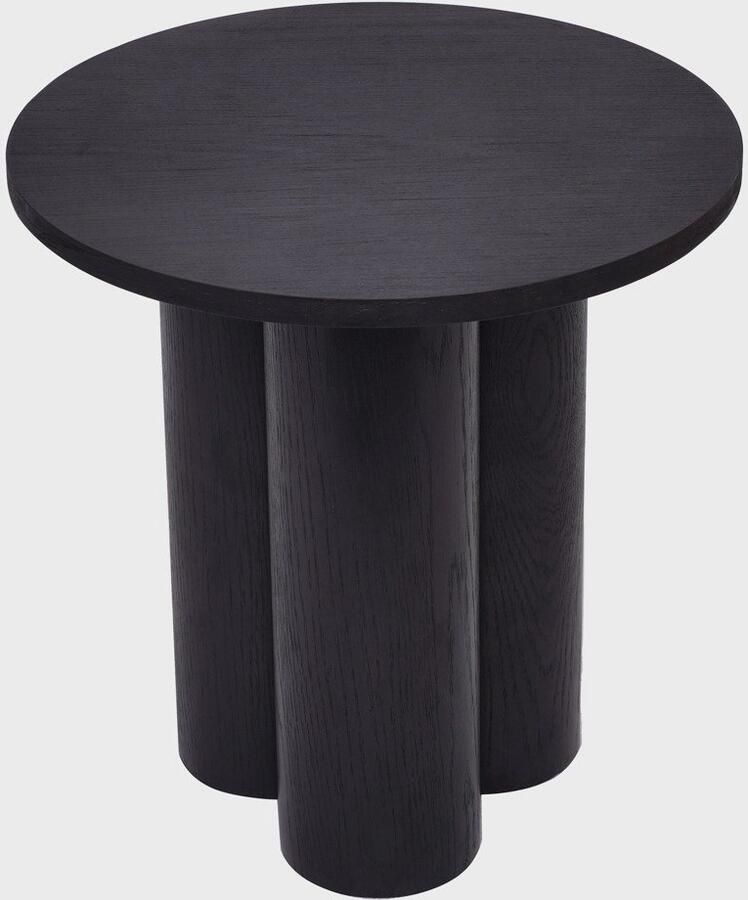 Homla Coffee table Black with Oak Veneer 40x40x45 cm