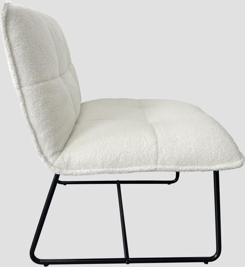 Homla Armchair NELOX in fabric TEDDY BOUCLE ecru 63x69x73 cm