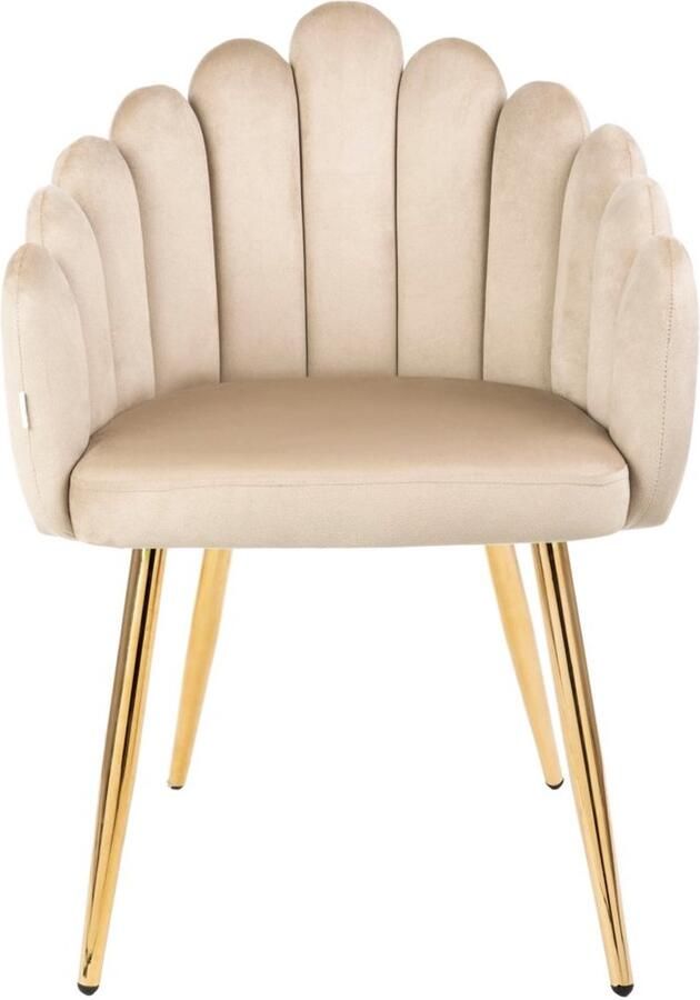 Homla Fauteuil LANA veloursbeige 56x55x83 cm ALL 850054 - Foto 2