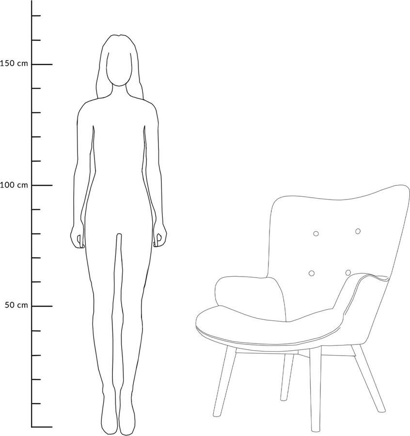 Homla Fauteuil MOS grijs 70x95cm 925805 - Foto 2