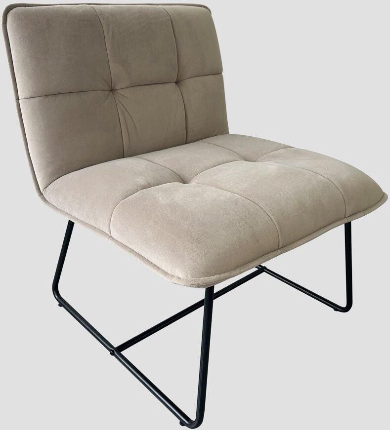 Homla Fauteuil NELOX Velours Grijs 63x69x73 cm 746314