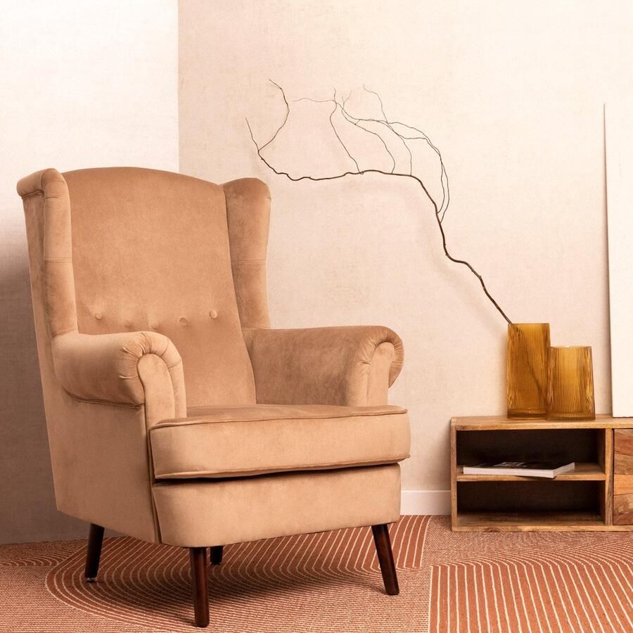 Homla Fauteuil FOSSBY Beige 86x85x108 cm ALL 844831