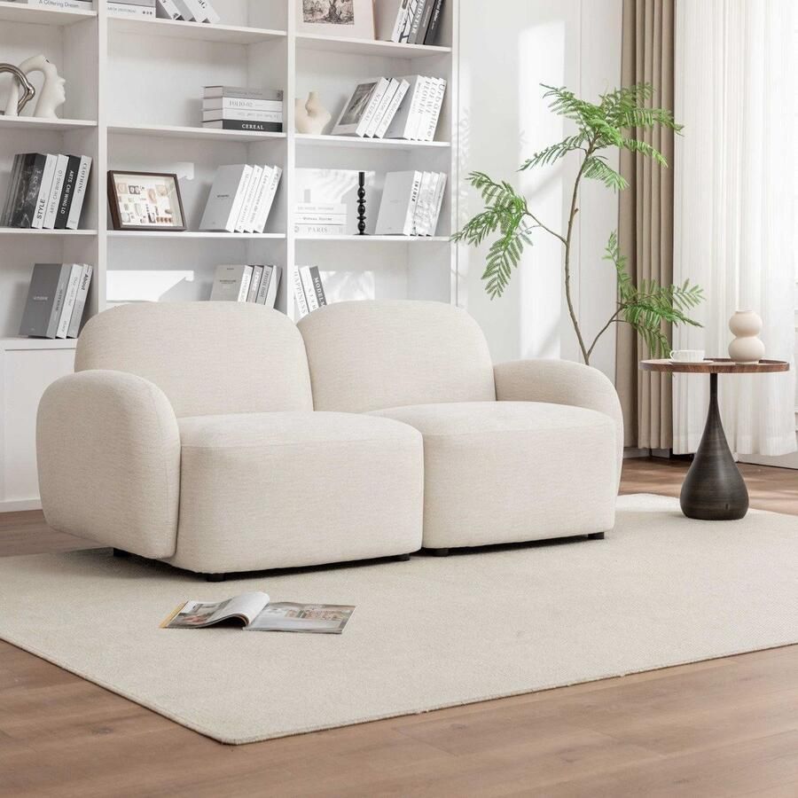 Homla Modular Sofa 2-seater Ecru 184x87x73 cm