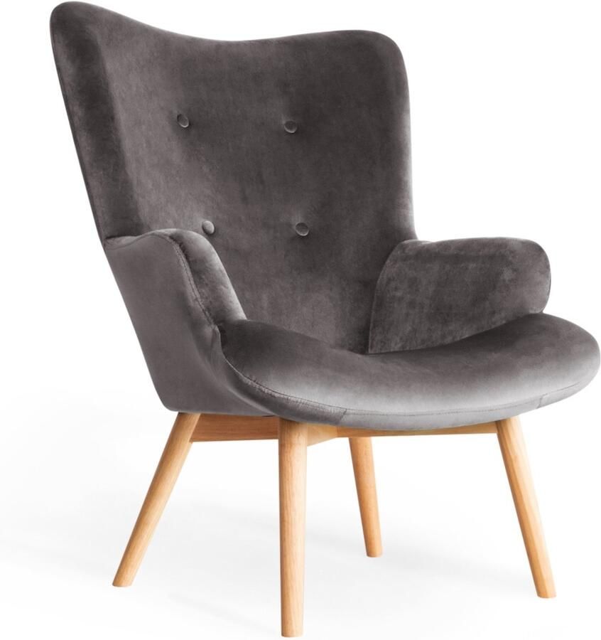 Homla Fauteuil MOS grijs 70x95cm 925805