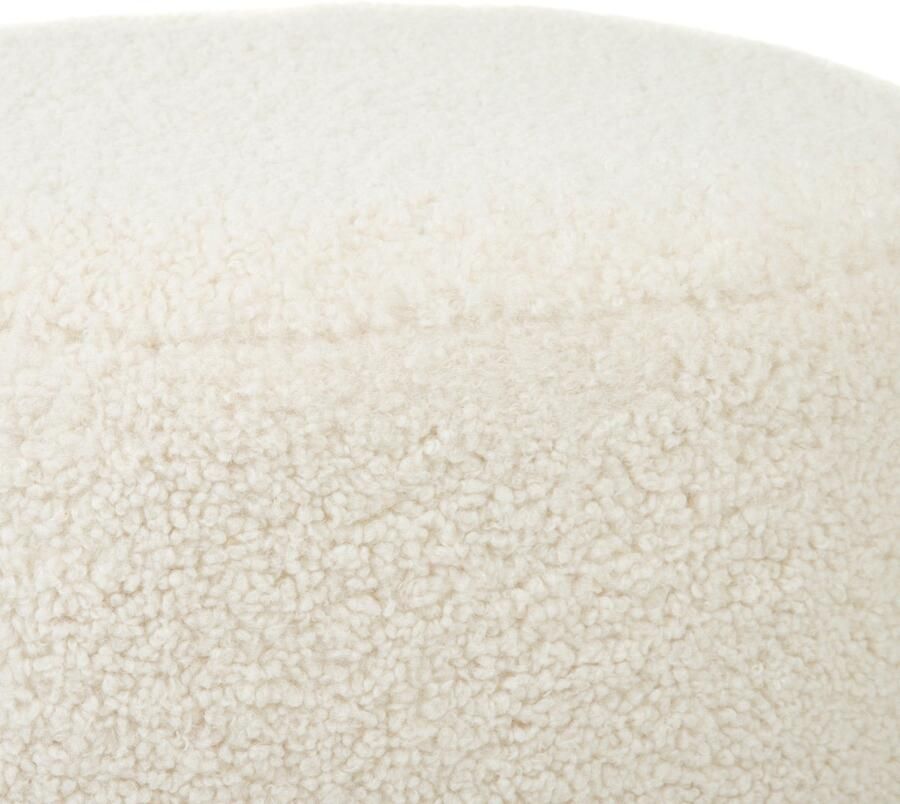 Homla poef ALDA beige in TEDDY stof 50x40x44 cm 828794 - Foto 2