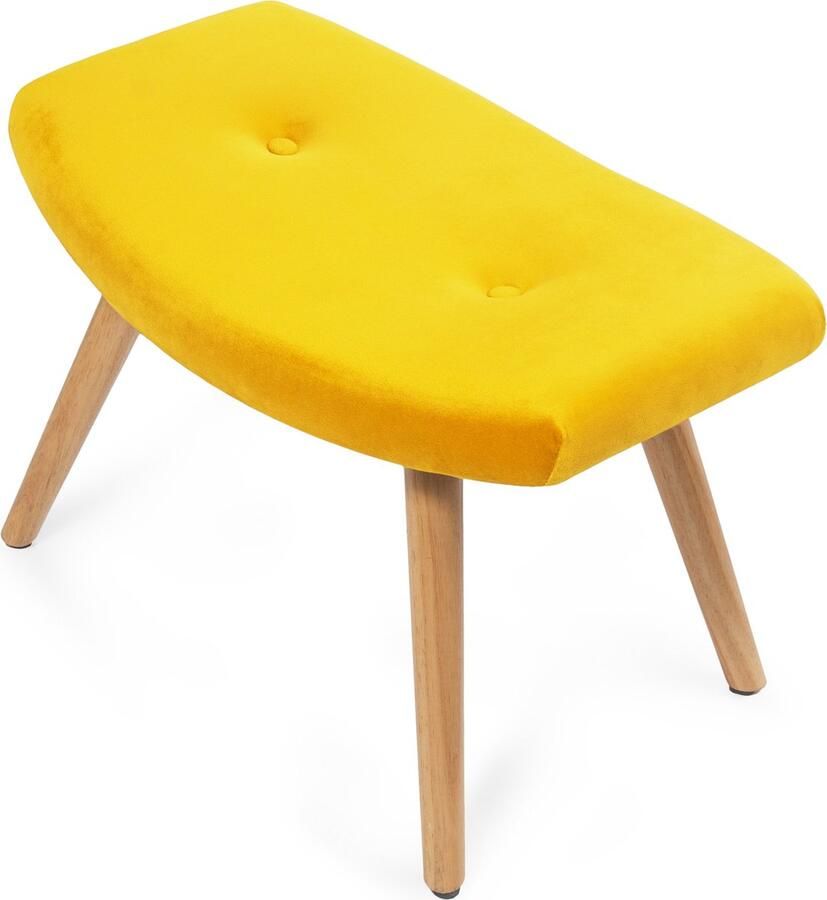 Homla Poef MOSS velours geel 61x41x38 cm 939178