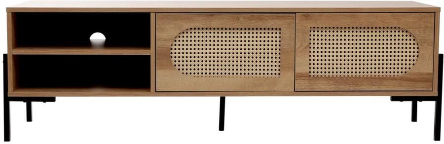 Homla TV-meubel Rotan Fronten & Metalen Poten 140x40x44 cm