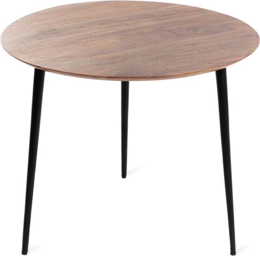 Homla Salontafel REN massief acaciahout + metaal 46x46x30cm 875446