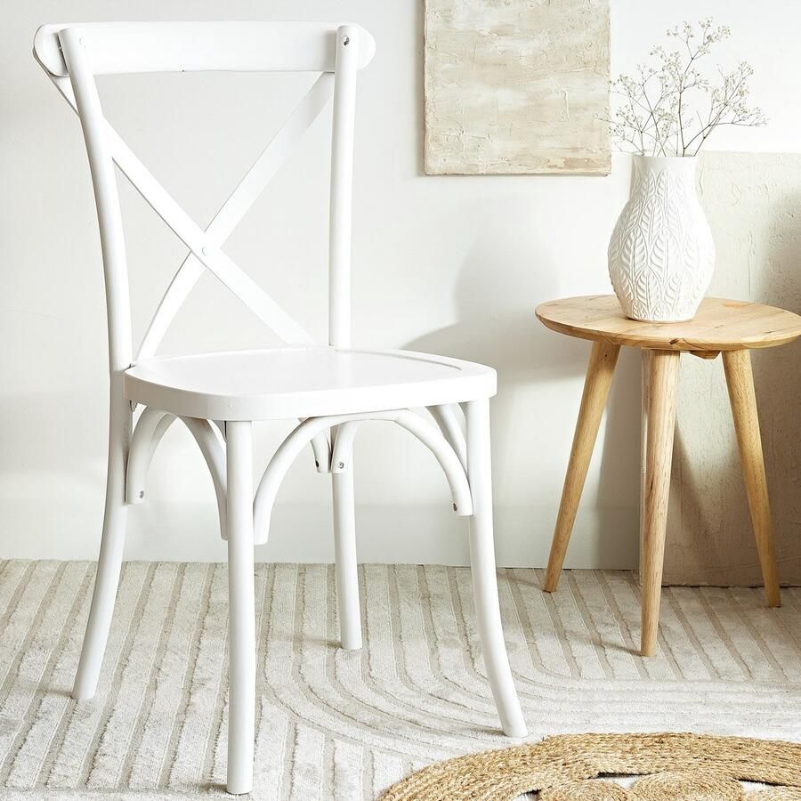 Homla Chair DREV Wooden White 43.5x44x89.5 cm