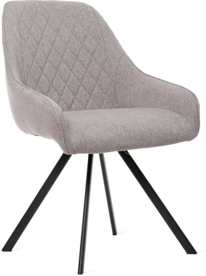 Homla Stoel LAURENT-STRAAT draaibaar grijs Afmetingen: 54x55x85cm 847399