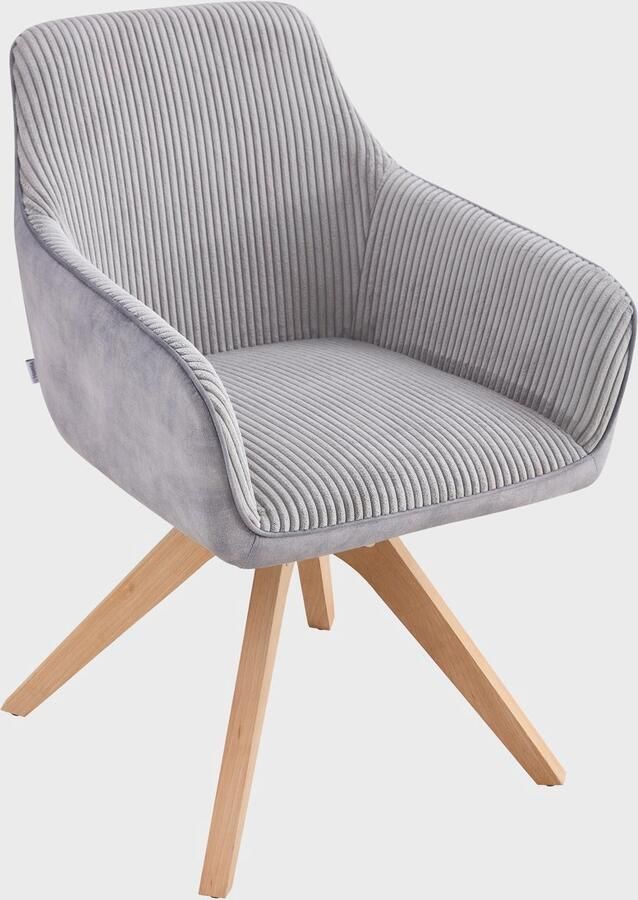 Homla Stoel PESA Grijs gecombineerde stof 56x60x82 cm