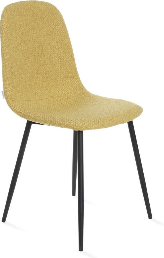 Homla Stoel SLANK in mosterdstof 44x52x85cm 856940