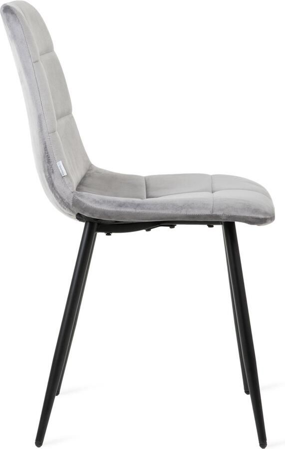 Homla Stoel TRISS velours grijs 44x57x88 cm 822082