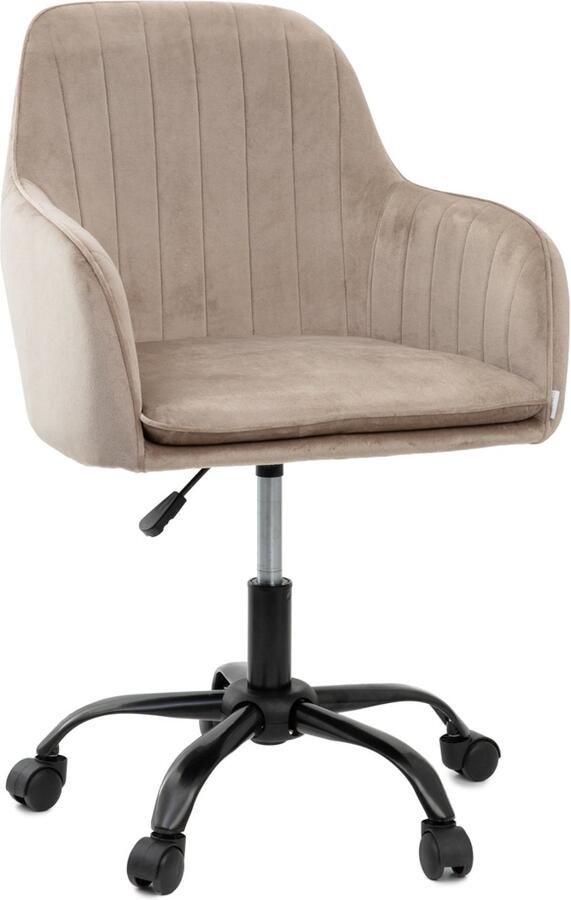 Homla Stoel VERTELLEN fluweel draaibaar beige Afmetingen: 55x55x90cm 822709