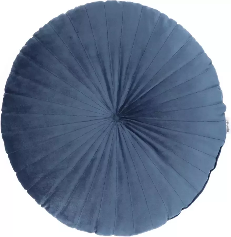Homla Ollie Sierkussen Rond voor Bank en Bed Sierkussen 40 cm Diameter 100% Polyester Marineblauw