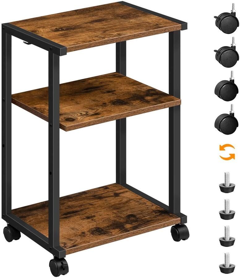 HOOBRO VidaLuxe Mobiele Kantoor Kast Mobiele Tafel Kantoor Kantoorkast Archiefkast Mobiele Archiefkast Opbergkast Opbergkasten Binnen Opbergkist Kast Kastje Opberg Kast Opbergkastje Organizer Organizers Garderobe Kast