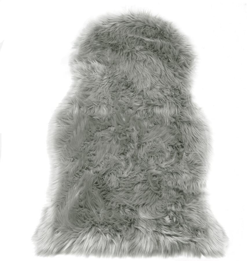 HOOMstyle Schapenvacht Oslo Imitatie Dierenvel 60 x 90 cm Vloerkleed Grijs