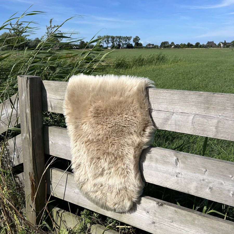 HOOMstyle Schapenvacht Oslo Imitatie Dierenvel 60 x 90 cm Vloerkleed Beige Caramel