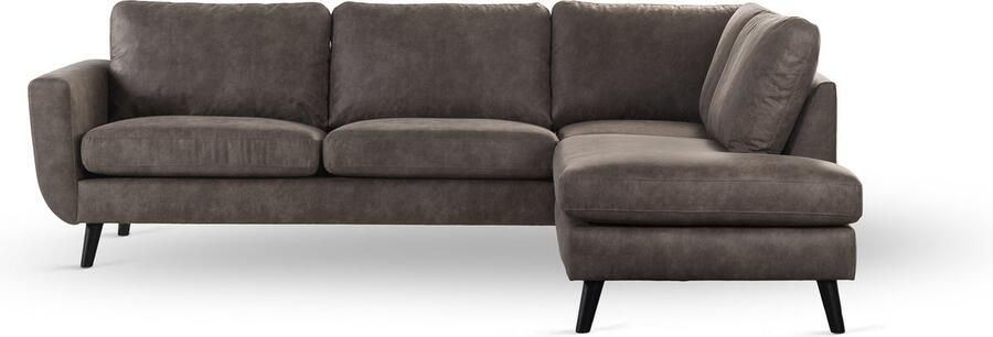 Hoppa! 3-Zits Hoekbank Yuma Taupe Rechts