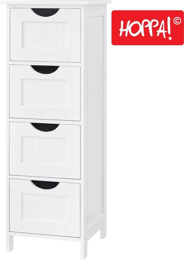 Hoppa! Badkamermeubel Wit – MDF – 31 x 31 x 83 cm