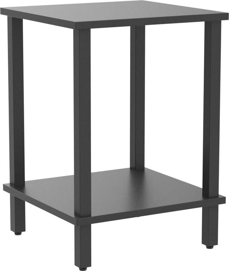 Hoppa! Bijzettafel Nachtkastje Zwart 38 x 30 x 55 cm