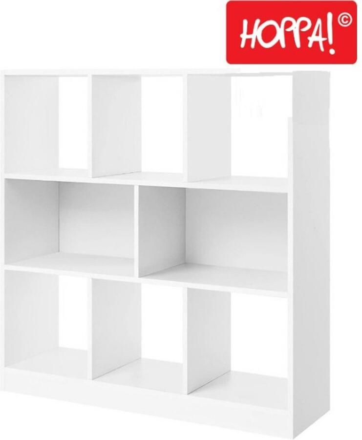 Hoppa! Boekenkast 8 Vakken Wit Hout