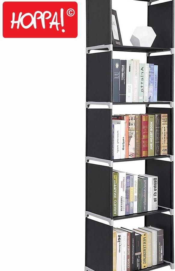 Hoppa! Boekenkast Zwart IJzer 51 × 31 × 181 cm (b × d × h)