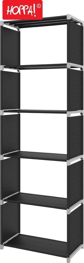 Hoppa! Boekenkast Zwart IJzer 51 × 31 × 181 cm (b × d × h) - Foto 2