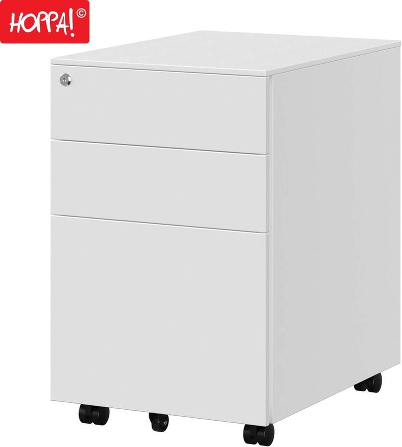 Hoppa! Ladeblok Nachtkastje Wit Staal 36 x 52 x 60 cm (B x D x H)
