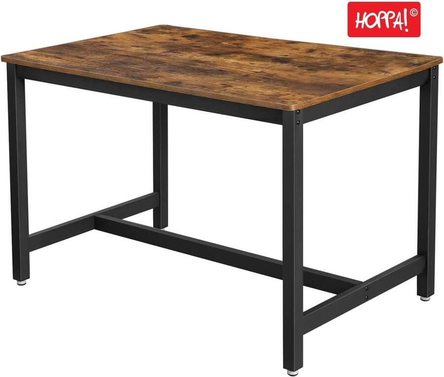 Hoppa! Vintage Ijzeren Eettafel Bruin Ijzer 120 x 68 x 75 cm (B x D x H)