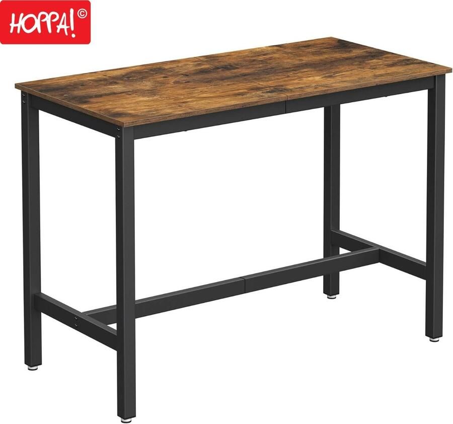Hoppa! Vintage Metalen Bartafel Bruin Metaal 120 x 60 x 90 cm (L x B x H)