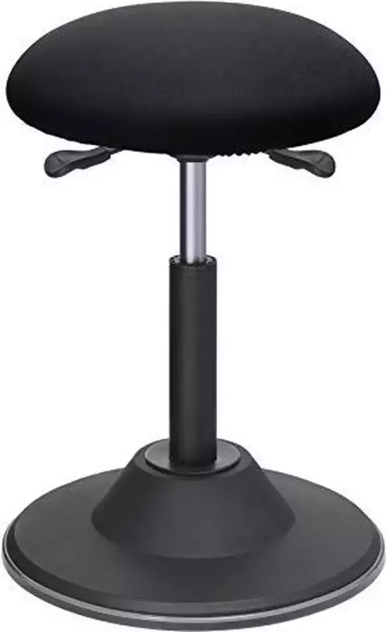 Hoppa! In hoogte verstelbare bureaukruk ergonomische werkkruk 360° draaibare kruk zithoogte 50-70 cm met anti-slip vloerring