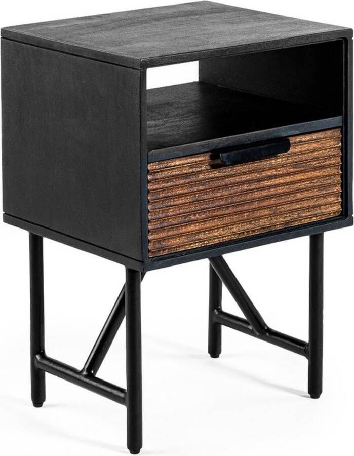 Hoppa! Nachtkastje 1 lade zwart