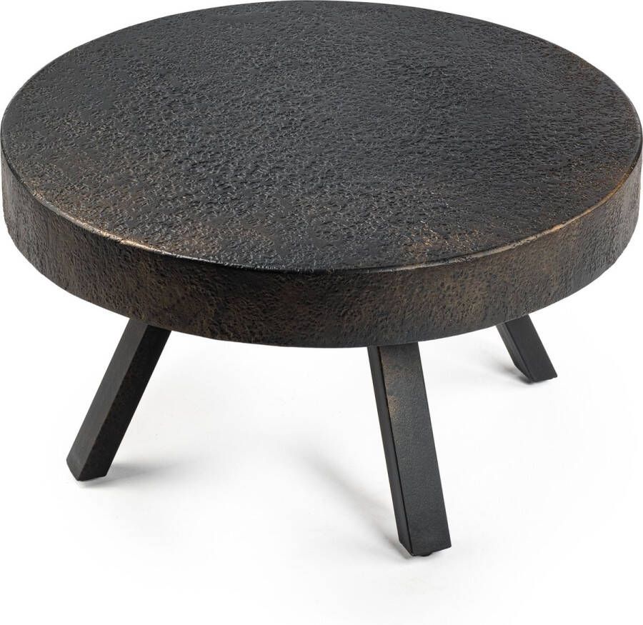 Hoppa! Salontafel rond 58 cm Lava vintage zwart