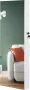 Hoppa! Sieradenkast voor wandmontage met 2 cosmetica-organizers om op te hangen spiegel zonder frame met slot en sleutel wit - Thumbnail 1