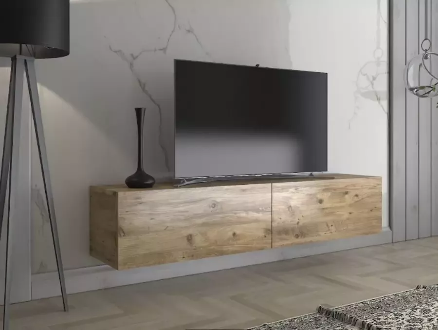 Hoppa! Toprak TV kast TV meubel 150 cm Atlantic Pine Black