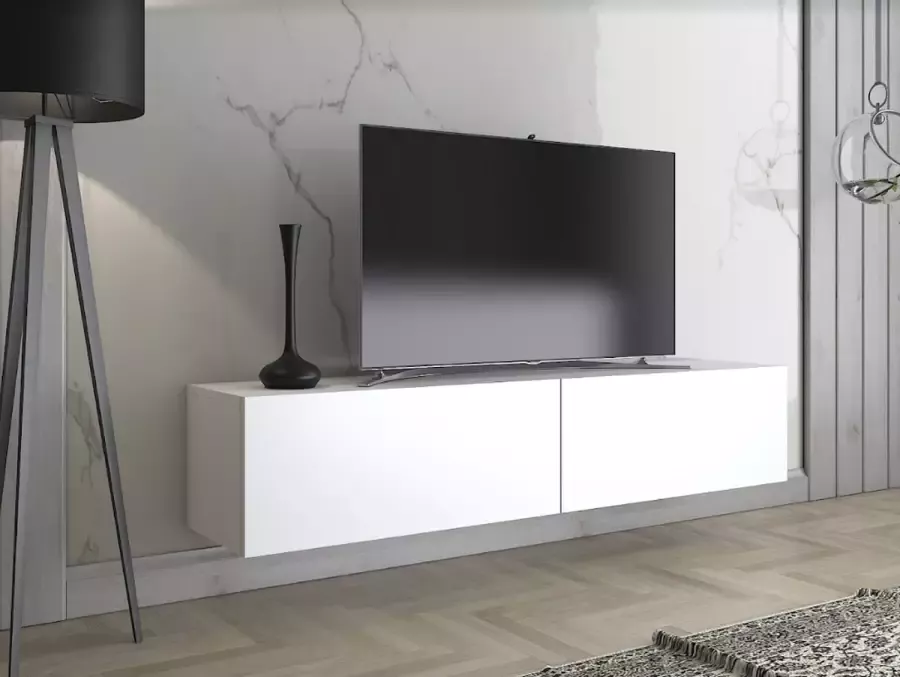 Hoppa! Toprak TV kast TV meubel 150 cm White Black